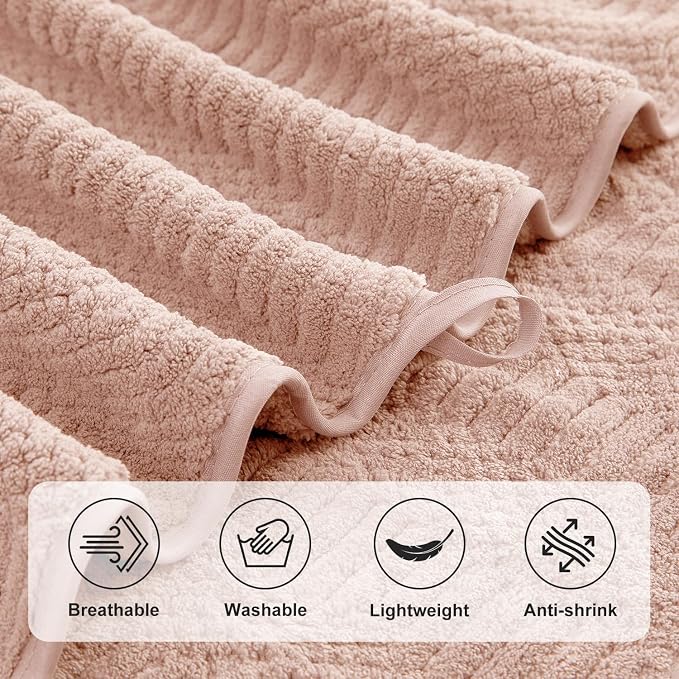 8 Piece Bath Towel Set-2 Oversized Bath Sheets(35"x70"),2 Hand Towels,4 Washcloths-Extra Large Microfiber Towel Sets,Less Lint Highly Absorbent & Quick Dry Bath Towels for Bathroom Gym Pool,Orange