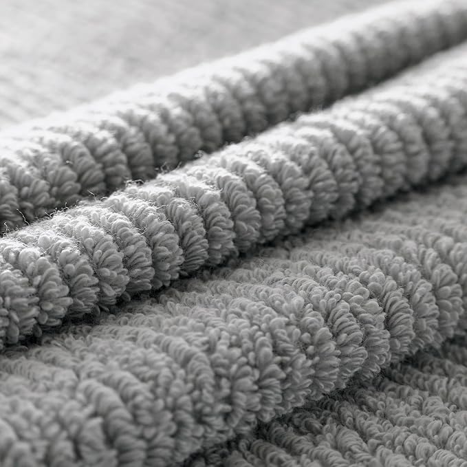 BOLL & BRANCH Turkish Ribbed Bath Sheet - Shore - 100% Organic Turkish Cotton - Oversized Soft Absorbent Quick Dry Luxury Spa Bath Sheet with Textured Rib Weave - Premium Comfort