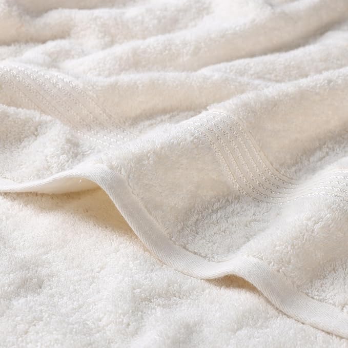 Superior Egyptian Cotton 8-Piece Hand Towel Set, Towel Basics For Quick Dry, Absorbent Small Towels, Facial, Spa, Kitchen, Bathroom Essentials, Apartment, Guest Bath, Soft, Washcloth, Ivory