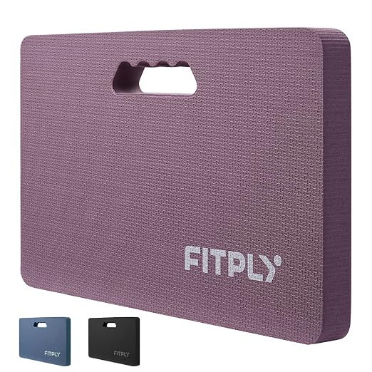 Extra Thick Garden Kneeling Pad - Foam Kneeling Pads for Gardening, Work & Exercise - Water-Resistant Knee Mat with Shock Absorbent Cushions for Baby Bath & Yoga, 17.2x11x1.5in, Purple