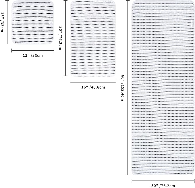 POLYTE 430 GSM Microfiber Quick Dry Lint Free Oversize Bath Towel Set, 6 Piece (Waffle Weave)