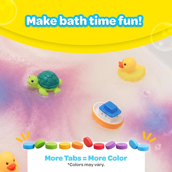 Crayola Bath Dropz Color Changing Tablets 200-Piece Value Pack, Fragrance Free Water Fizzies for Kids in Assorted Colors, Non-Toxic and Stain Free