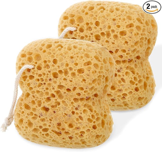 Mabor 2 Pcs Body Shower Bath Sponge, Large Size Exfoliating Sponges for Shower Scrubber Foam Loofah Bubbling Bubble Scrub for Bathroom Men Women Use
