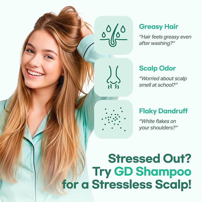 TS GD Teen Shampoo for Itchy, Flaky, Dry, Sensitive Scalp, Sulfate and Silicone Free Gentle Scalp Cleanser for Build Up and Odor Care, Korean Hair Care 14.01 fl oz, 400ml