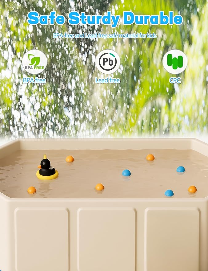 30" Collapsible & Portable Baby Bathtub for Newborn to 6 Years,White | Foldable,Thick PVC,Reinforced PP Frame,Non-Slip Base,Drain Plug,Easy Clean Carry Storage for Indoor Outdoor Travel