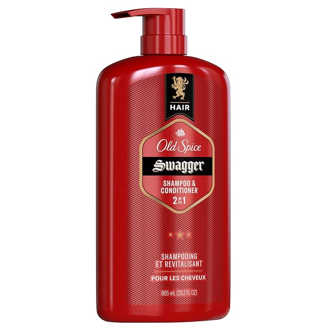 Old Spice Mens 2-in-1 Shampoo and Conditioner Set, Swagger, Cedarwood Lime Scent, For All Hair Types, Healthier, Fuller, More Moisturized Looking Hair, Barbershop Quality, 29.2 fl oz Each, Twin Pack