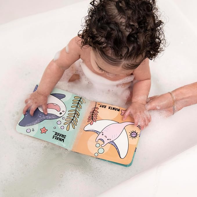 Infantino Bath Book Reusable Color Reveal Ocean Theme
