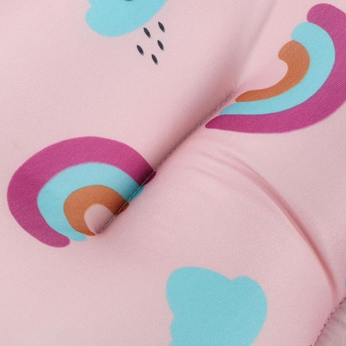 Rainbow Foldable Baby Bath Seat - Universal Floating Support Mat, Comfortable Cushion for Baby Bathtub