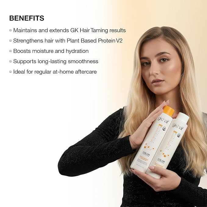 GK HAIR Keratin Shampoo and Conditioner set, Sulfate Free Moisturizing shampoo & conditioner for Color Treated Hair, Hydrating lightweight Formula for Dry, Damaged & Frizzy Hair 10.1oz each