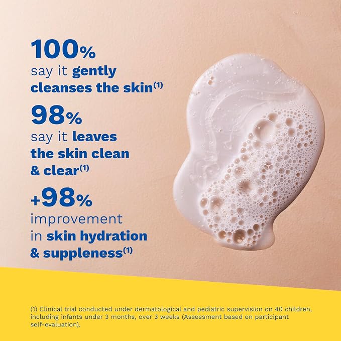 Mustela Baby Nourishing Cleansing Gel – Hair & Body Wash for Dry Skin - with Natural Avocado, Cold Cream & Beeswax - 10.14 fl. oz.