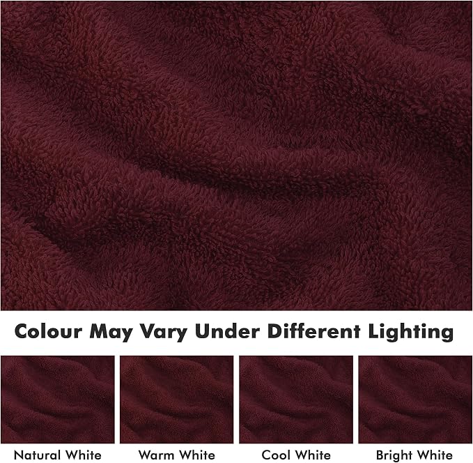 Face Towels Pack of 12 – 100% Cotton Wash Cloths (12x12 inch) – 550 GSM Soft, Quick Dry & Highly Absorbent Ring Spun Cotton Towels for Bathroom, Spa, Gym, Kitchen and for Daily Use - (Burgundy)