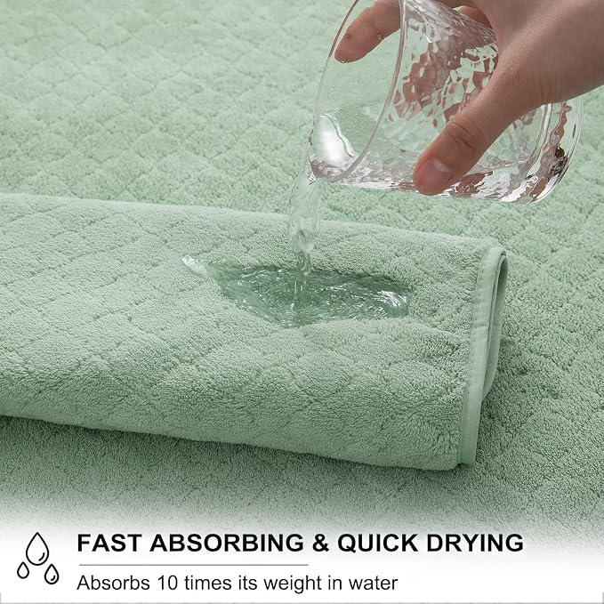 Ycosy Extra Large Bath Towels Set 35x70 Inches - Green Luxury 600 GSM Oversized Bath Sheet Towel,Ultra Soft Microfiber - Quick Dry,Highly Absorbent Shower Towels Spa Hotel Bathroom Towel Set (4-Pack)