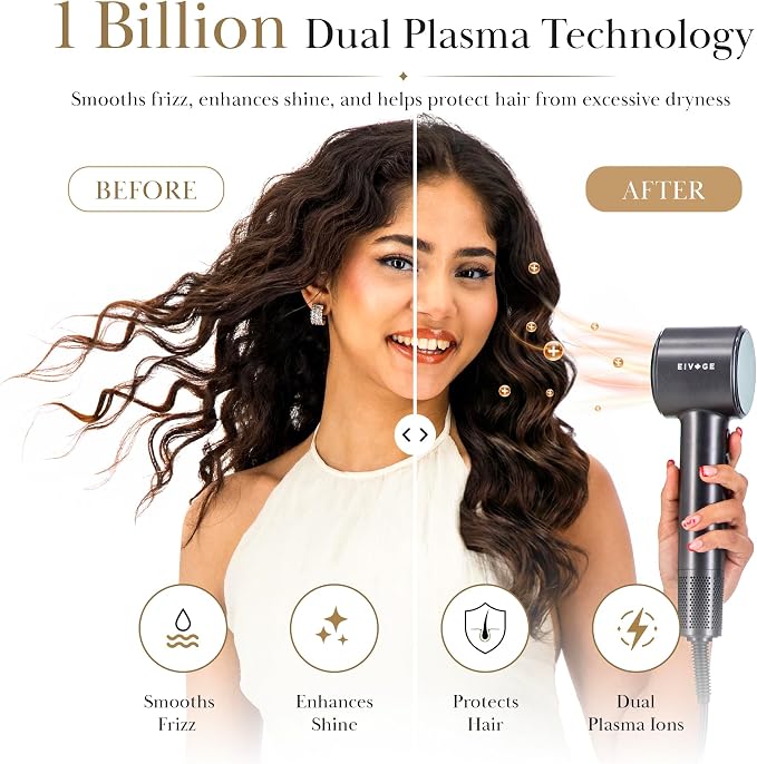 AI Technology Blow Dryer Diffuser, Smart Hair Dryers for Women, Hair Diffuser for Curly Hair, Diffuser Hair Dryer Hair Blow Dryer, Ionic Hair Dryer, 7 Mode with 4 Magnetic Attachments