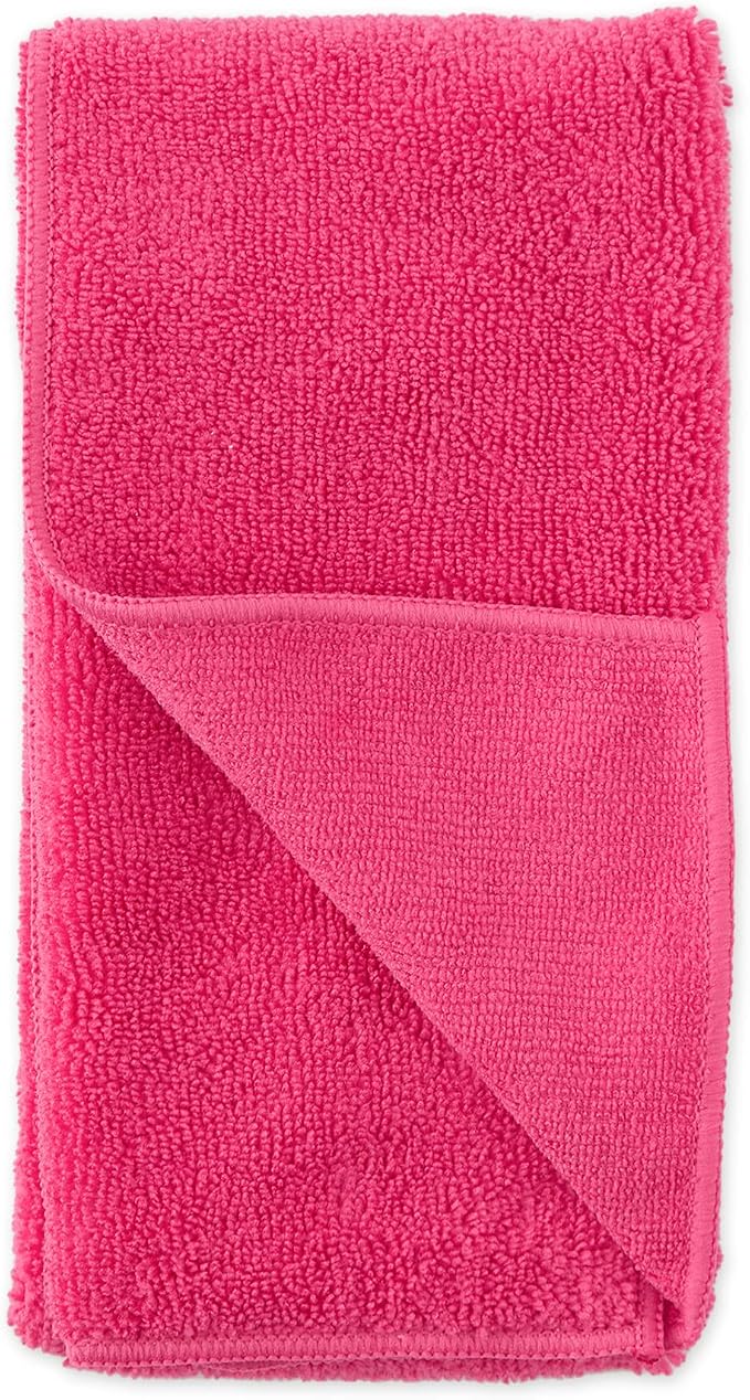 Bone Dry Pet Grooming, Embroidered Microfiber Towel Drying Collection, 15x30, Raspberry Sorbet