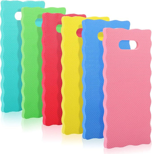Woanger 6 Pcs Garden Kneeling Mat Foam Knee Mat Gardening Waterproof Knee Cushion for Baby Bath Seat Floor Yoga Exercise Seating Praying Work Classroom, 15.7 x 7 x 0.8 Inch (Multicolor)