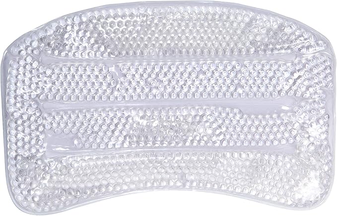 Bath Bliss Luxury Cooling Gel Beaded Bath Tub Pillow | Suction Cup Backing | Bathtub Experience | Suction Cup Backing | White