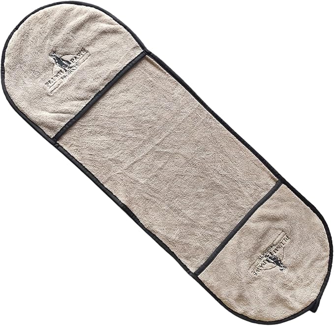 Plush Paws Multipurpose Microfiber Dog Drying Towel with Hand Pockets – Ultra Absorbent, Soft & Durable Pet Towel for Fast Drying – Machine Washable, Large Size, Grey, 1 Towel