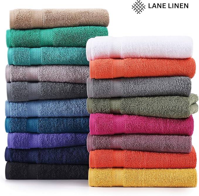 LANE LINEN 100% Ring Spun Cotton Bath Sheets (35''x66) - 4 Pcs - Ultra Soft, Pre Shrunk & Durable Luxury Extra Large Bathroom Towel Sets - Multipurpose, Hotel Quailty Oversized Towels - Cerulean Blue