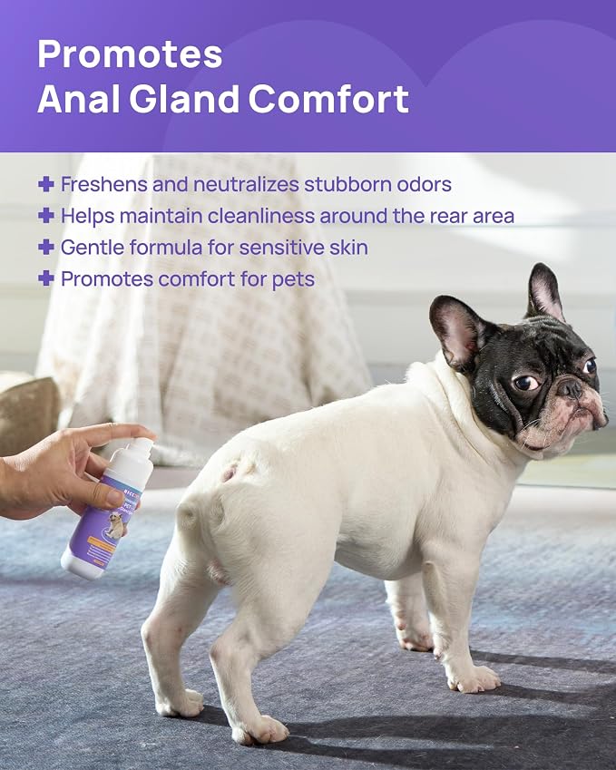HICC PET Anal Gland Spray 4 oz, Freshens and Removes Odors, Maintains Cleanliness, Gentle Formula for Sensitive Skin