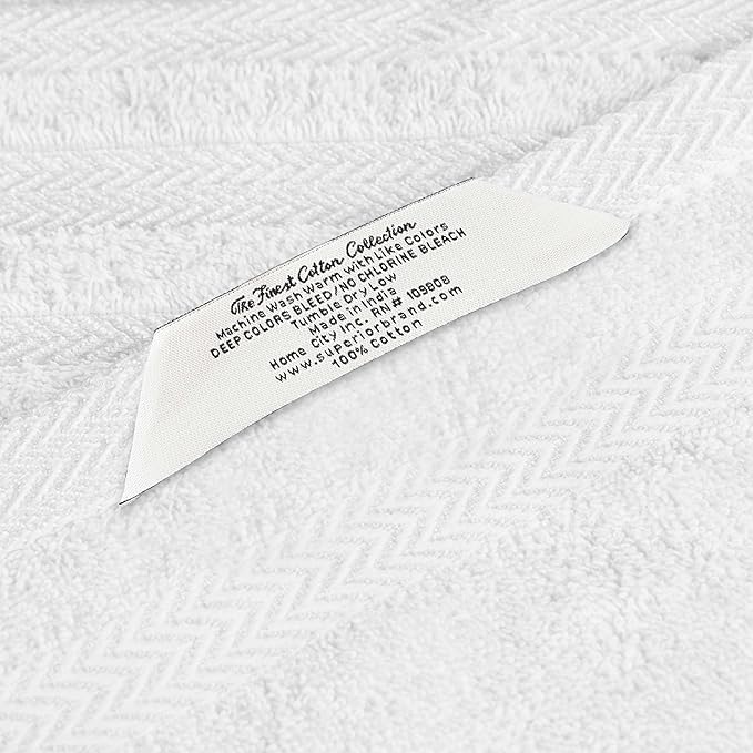 Superior Cotton Bath Sheet Set, Oversized Large Plush Soft Absorbent Body Towel, Shower, Spa, Hotel, Pool, Bath Basics, Home Essentials, Luxury, Fluffy, Quick Dry, Hays Collection, Set of 2, White