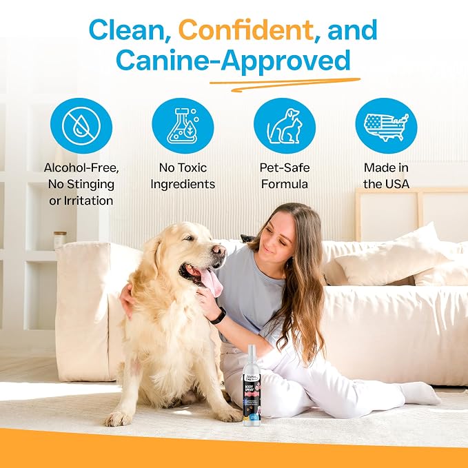 Grooming Body Spray for Dogs & Cats – Long-Lasting Fragrance Deodorizing Mist with Aloe, Odor Eliminator, Alcohol-Free & Non-Toxic Pet Cologne - 8 fl. oz. (Cherry Blossom)
