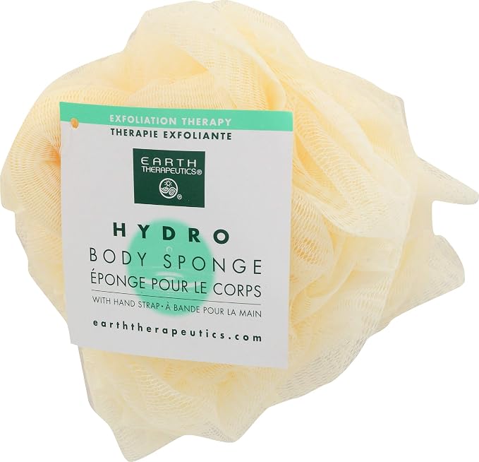 Earth Therapeutics Hydro Body Sponge with Hand Strap - Natural