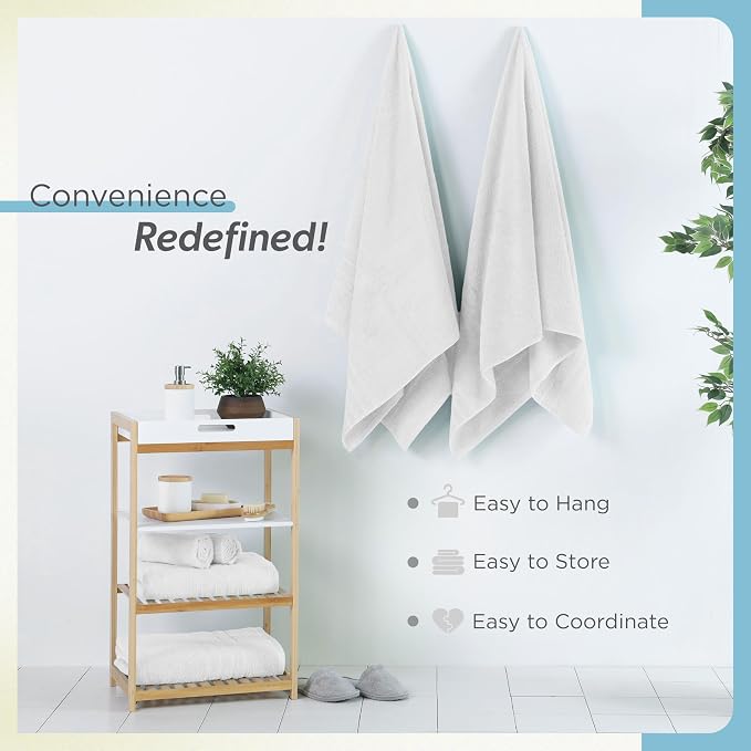 Martex 2-Pack Ultimate Performance Bath Sheet Set, White, 33" x 65" | 100% Cotton, Extra Large Bath Towels, Super Absorbent, Low-Linting, Supersoft