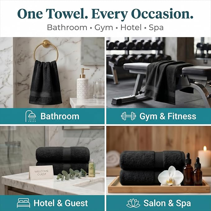 Sofea Bath Sheet Towels 2 Pack Oversized, (35 x 70 Inches) 100% Cotton Jumbo Bathroom Towels, Extra Large Soft Absorbent Bath Sheet Towels