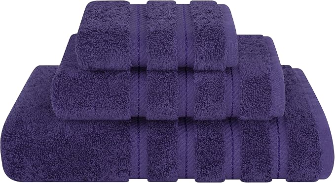 American Soft Linen 100% Cotton Luxury Turkish Towels, 3 Piece Towel Set | Soft Absorbent Quick Dry OEKO Tex Standard 100 Certificated Durable Machine Washable Breathable Premium Hotel Quality