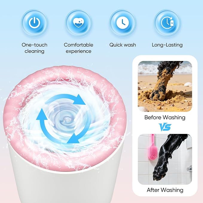 PETCHO Automatic Dog Paw Cleaner, Rechargeable Pet Paw Washer Cup