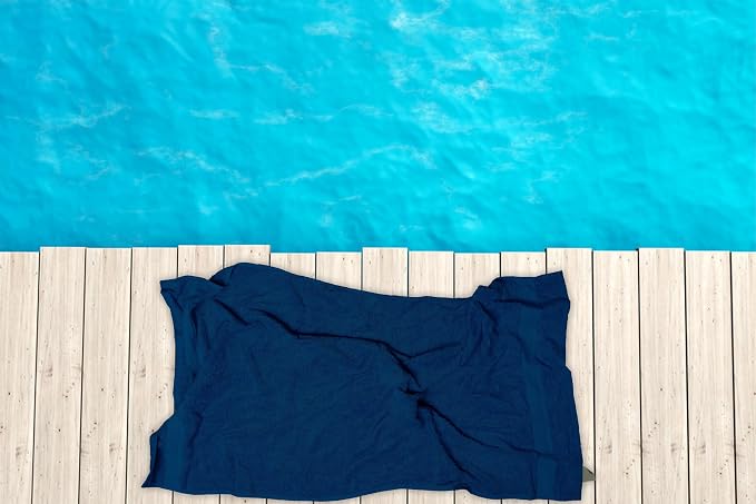 Bath Towels Bulk Set of 12 – 24" x 48" – 100% Cotton Terry, Soft, Quick-Dry & Highly Absorbent – Navy Blue Towels for Bathroom, Spa, Gym, Hotel, Pool & Everyday Use