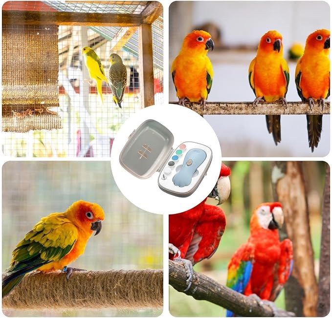 Parrot Claw Sharpener - ABS, Electric Bird Nail Grinder Beak Trimming Tool | Multi Functional Pet Nail Care Device with 6 Heads, Portable Quiet Design for Birds Home Cage Use