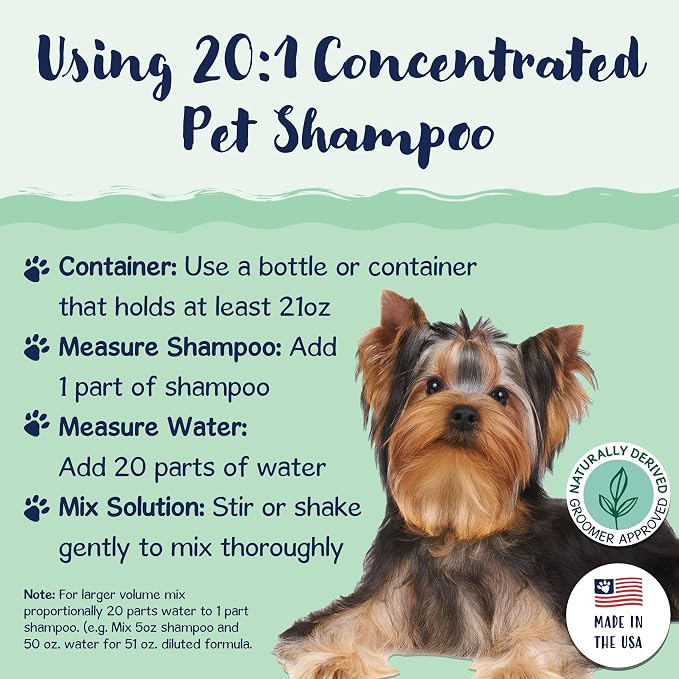Bobbi Panter Itch Relief Dog Shampoo Tea Tree, Lavender & Flaxseed – Soothing Natural Formula for Itchy & Irritated Skin, Moisturizing, Tear-Free, 16:1 Concentrate, Made in USA, 13 oz
