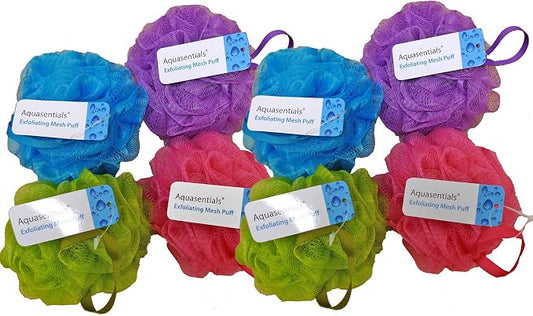 Mesh Pouf Bath Sponge (8 Pack)