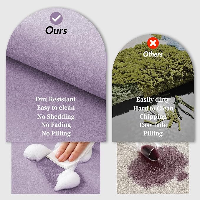 RUERYA Lavender Diatomaceous Earth Bath Mat 15.7"x47.2" Extra Long Bathroom Mat Large Fast Dry Super Absorbent Non-Slip Rubber Backed Shower Mat Bath Rugs Mats for Bathroom Floor, Tub, Shower, Sink