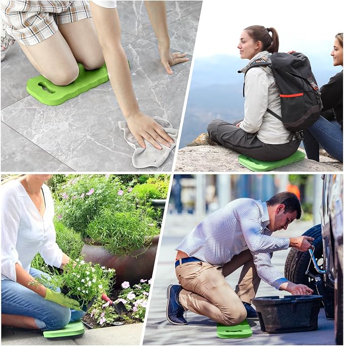 Altdorff Thick Kneeling Pad 2 Pack, Waterproof, Comfortable Garden Kneeling Pads Stain Resistant, Multi-Functional Kneeler Pad for Gardening, Baby Bath, Yoga, Praying and Exercise (Green)