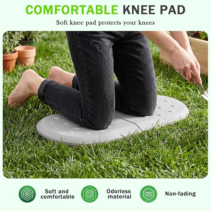 Babylush Foam Waterproof Comfortable Kneeling Pad,Grey,21×11×1.2 in | Soft Material,Anti-slip,Easy to Clean,Portable,Foldable,Gardening,Baby Bathing,Exercise,Yoga,Workout,Pilates