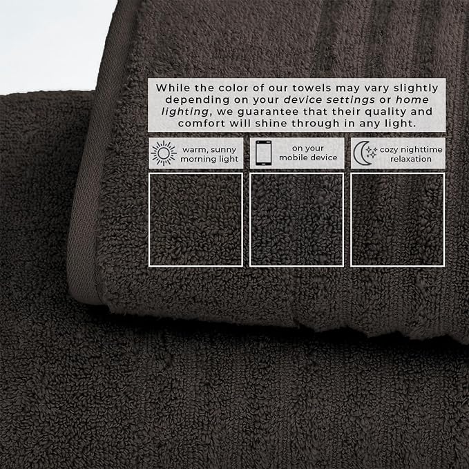 Great Bay Home 2 Pack Bath Sheet Set - 100% Cotton Towel Set - Absorbent & Quick-Dry Oversized Towels for Bathroom (Midnight Grey)