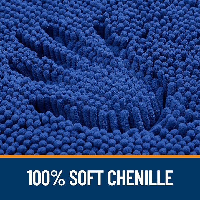 OLANLY Large Bathroom Rugs 59x35, Extra Soft Absorbent Chenille Bath Rugs, Rubber Backing Quick Dry, Machine Washable Bath Mats for Bathroom Floor, Tub and Shower, Home Decor Accessories, Royal Blue