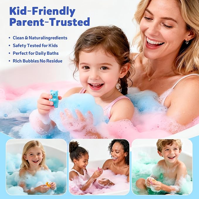 20 Kids Bath Bombs with Surprise Jungle Animal Toys, Child-Safe Gift Set | Jungle animal toys inside, natural ingredients, kid-safe formula, non-staining fizz, birthday & holiday gift, travel-friendly