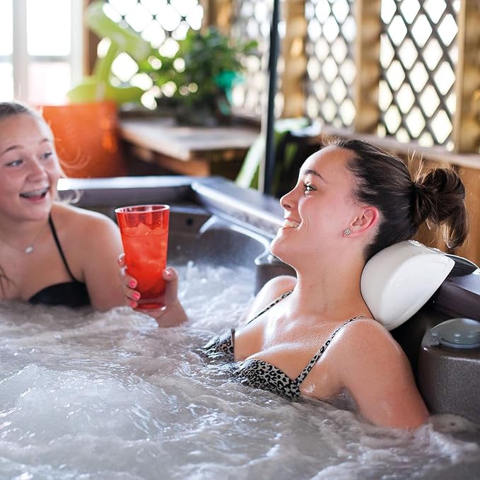 TRC Recreation Super Soft Cushioned Closed Cell Vinyl Coated Foam Pool, Spa, and Bath Head and Neck Pillow with Soft Cushioned Interior, Gray