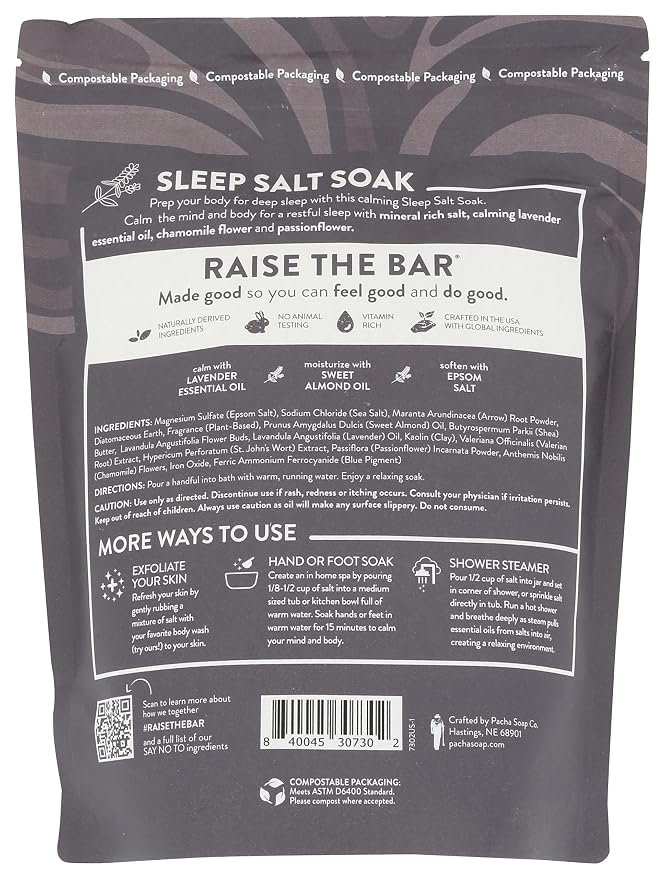 Pacha Soap Sleep Salt Soak, 32 OZ