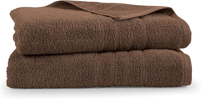 Martex 2-Pack Ultimate Performance Bath Sheet Set, Chocolate, 33" x 65" | 100% Cotton, Extra Large Bath Towels, Super Absorbent, Low-Linting, Supersoft