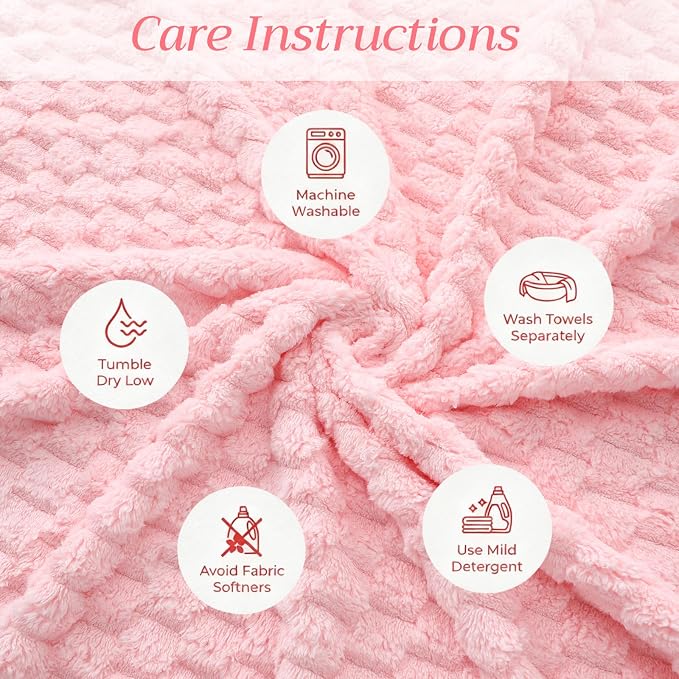 Peryiter 4 Pcs Oversized Bath Towels 40 x 80 Inch Extra Large Pink Bath Sheets for Adults Jumbo Microfiber Towel Coral Velvet Highly Absorbent Bathroom Towels for Adults Home Beach