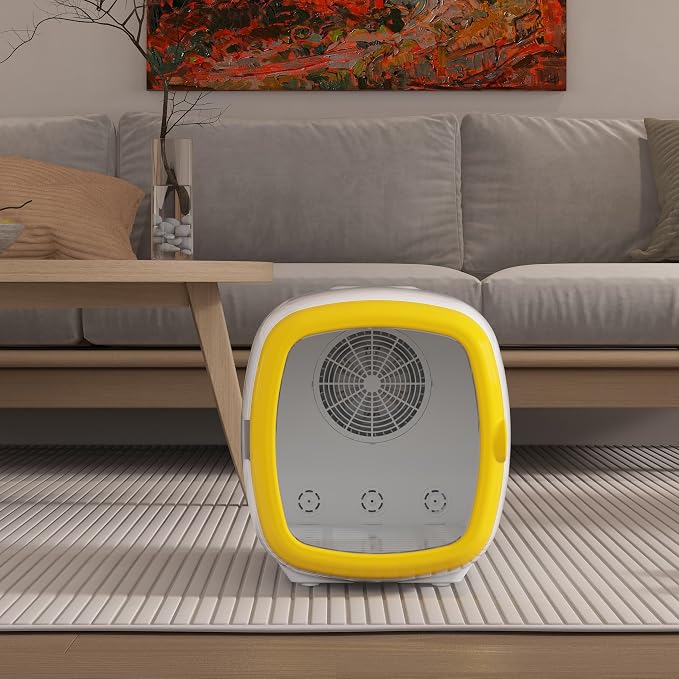 Automatic Pet Hair Dryer Box, 62L, 360° Drying with Temperature Control, 4 Speed Settings, 5 Drying Modes, Includes 5 Towels, White