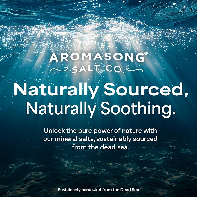 Aromasong Dead Sea Magnesium Flakes for Bath - More Than 16,325 Mg Magnesium Chloride per Bath - Superior Alternative to Epsom Salt - Used as Muscle & Foot Soak - 3 Lb Bag