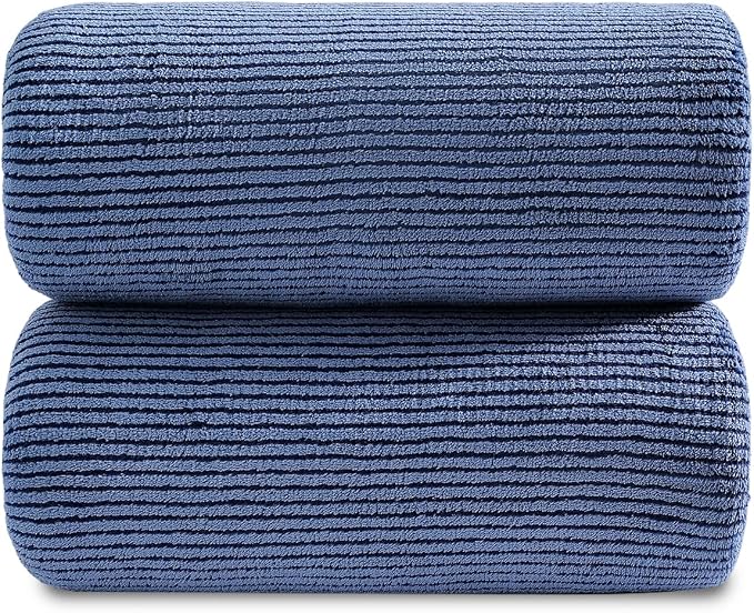 Jessy Home 2 Pack Navy Hand Towel Set 16x31,Ultra Soft Microfiber Towel for Bathroom Highly Absorbent & Quick Dry Hand Face Towel,Multi-Purpose Luxury Premium Towel for Kitchen,Hotel,Shower,Spa,Gym