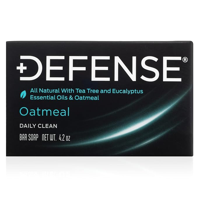 Defense Soap 12pk All Natural Oatmeal Bar Soap for Men | Made by Wrestlers with Tea Tree Oil & Eucalyptus Oil to Promote Healthy Skin