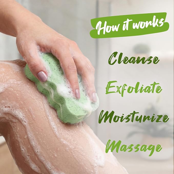 Spongeables Body Wash in a 20+ Wash Sponge, Cool Cucumber, 3 Count