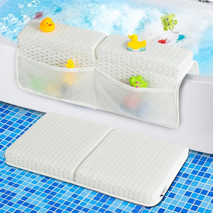 OS OMYSTYLE Baby Bath Kneeler Pad Set, White